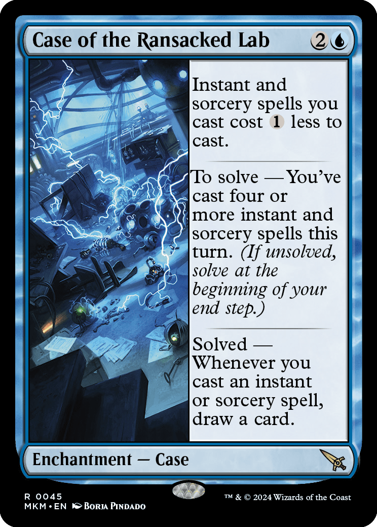 Magic the Gathering Murders at Karlov Manor Rare Foil Case of the Ransacked Lab #45