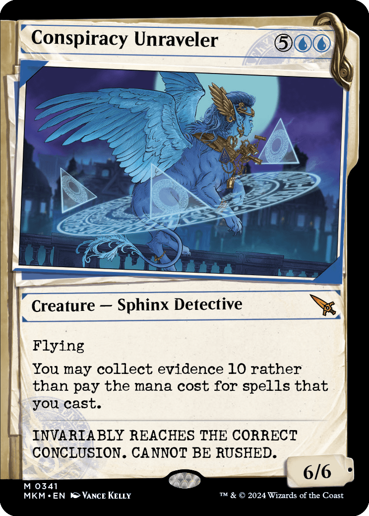 mtg dossier cards Conspiracy Unraveler | Murders at Karlov Manor Variants | Standard