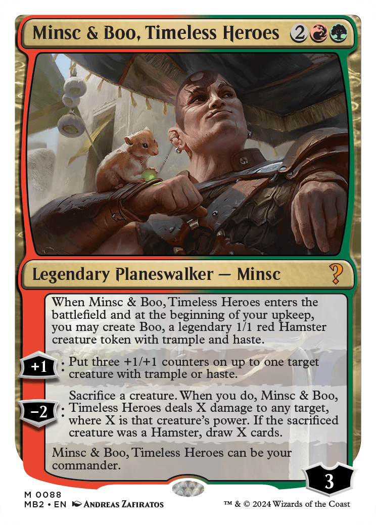 mtg minsc and boo commander deck & Boo, Timeless Heroes +1/+1 Counters Magic Custom Timeless Heroes deals X damage to any target Go for the Eyes! Building