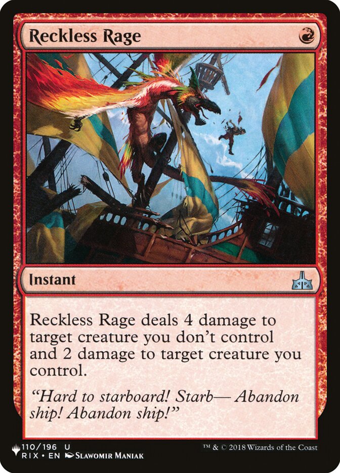 Reckless Rage | Mystery Booster/The List | Card Kingdom