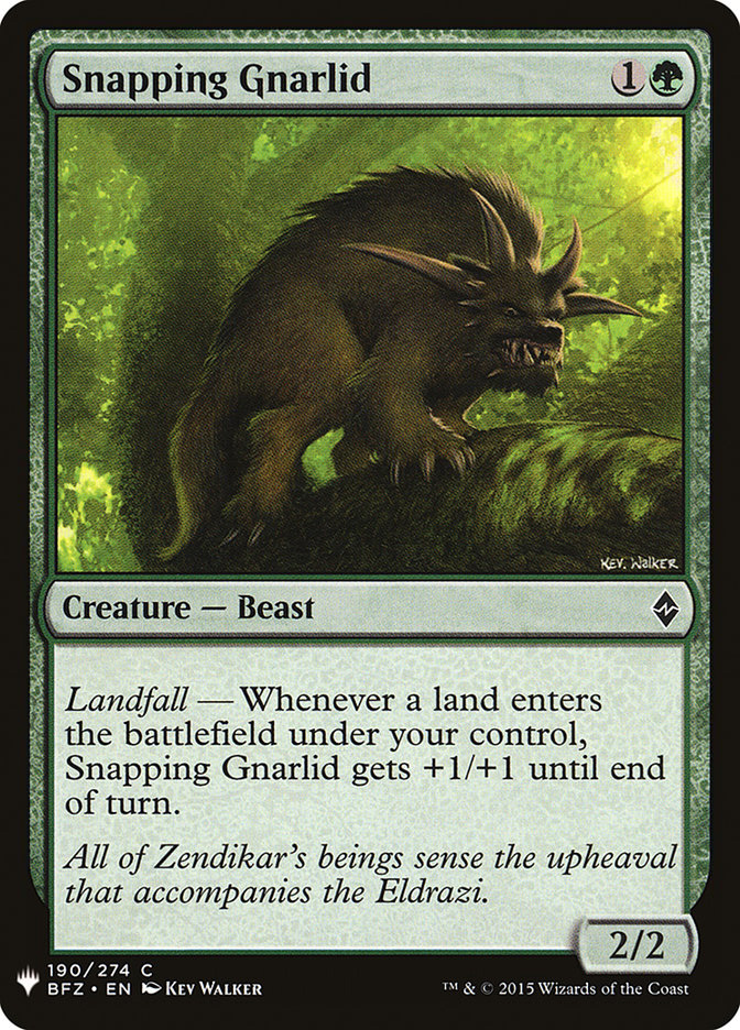 Snapping Gnarlid | Mystery Booster/The List | Card Kingdom
