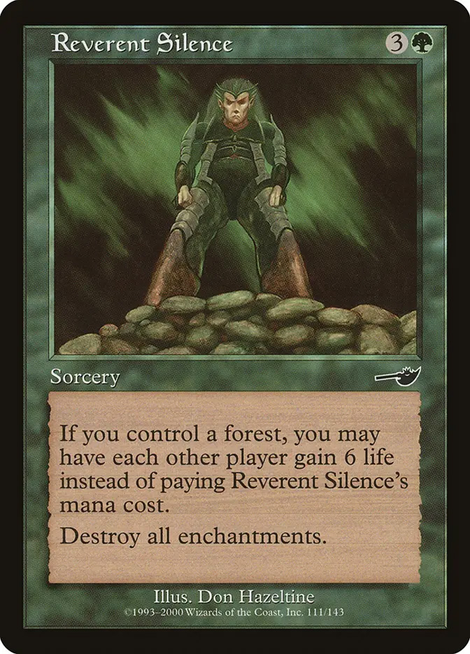 mtg card destroy all forests Obliterate [8th Edition] Reverent Silence (JA) - LaughingDragonMTG