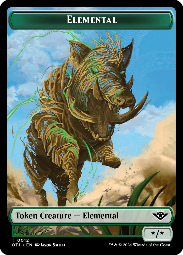 Elemental　トークン　Owl mtg outlaws-of-thunder-junction-