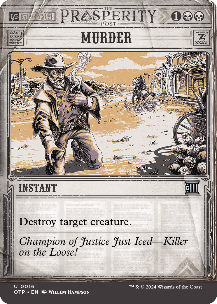murder card mtg Magic The Gathering - Murders at Karlov Manor - Murder MTG - Core Set
