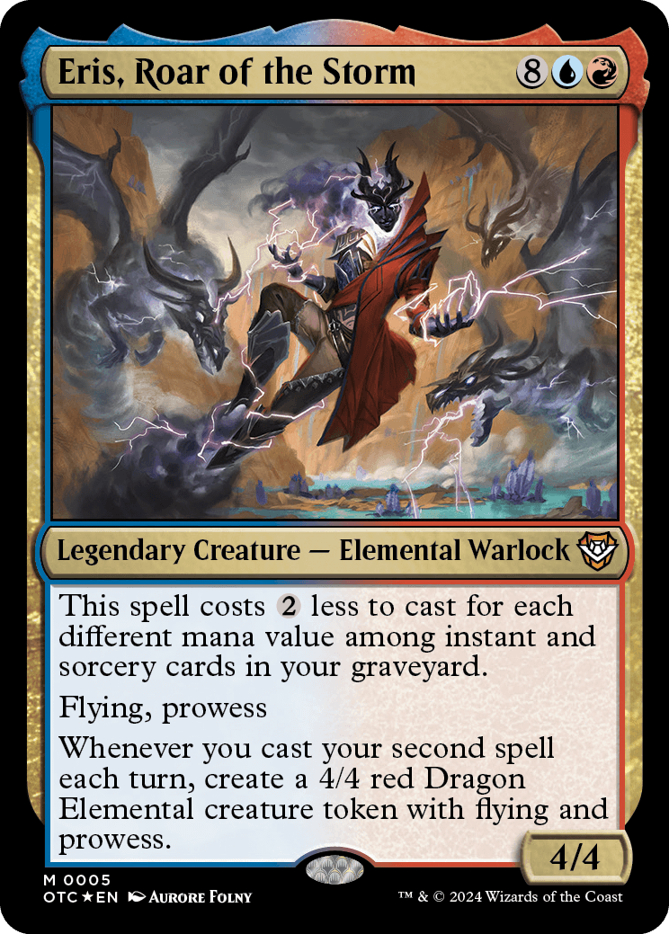 Magic the Gathering Outlaws of Thunder Junction Commander Mythic Rare Eris, Roar of the Storm #41 [Extended Art]