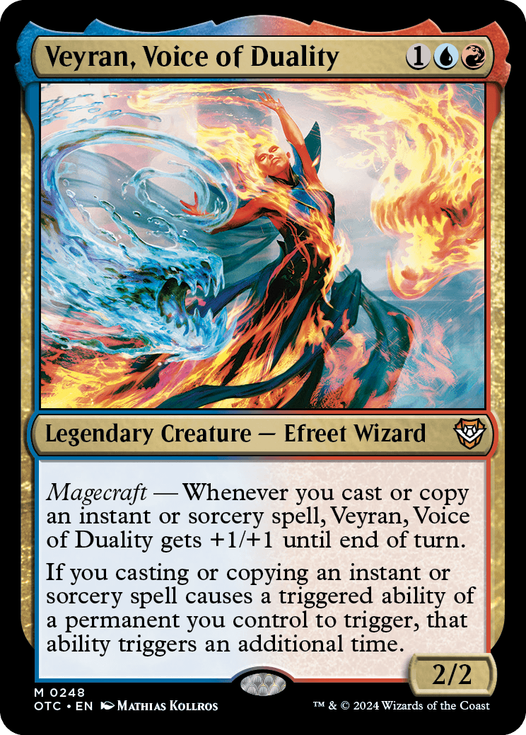 MtG Outlaws of Thunder Junction Commander Mythic Rare Veyran, Voice of Duality #248