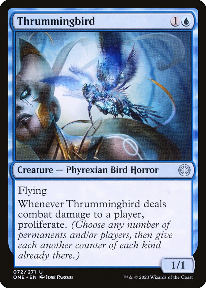 Magic the Gathering Phyrexia: All Will Be One Uncommon Thrummingbird #72
