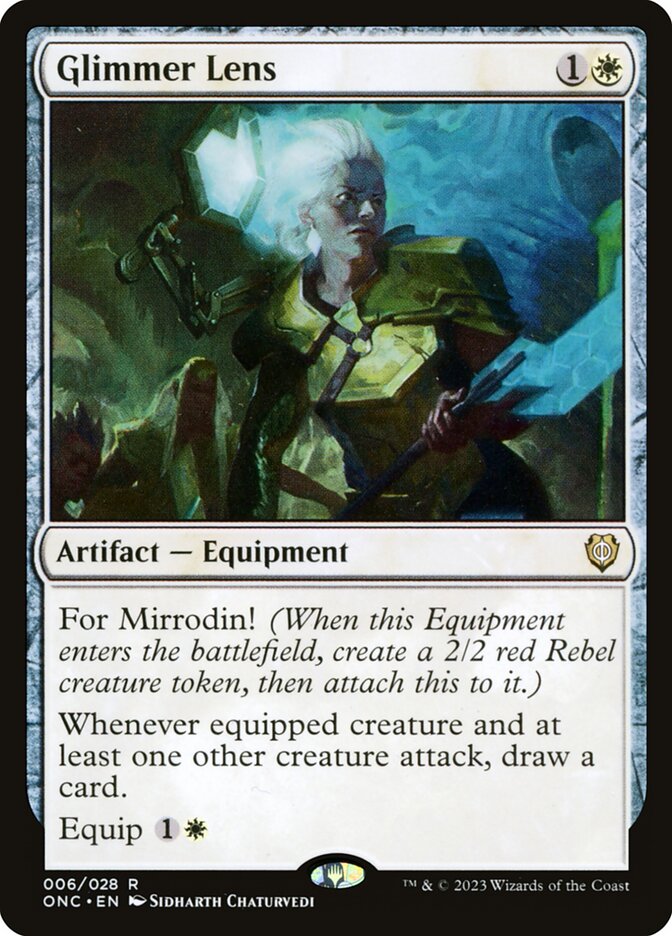 all will be one mtg commander decks Clever Concealment - White not actual card. mtg phyrexia commander deck Magic: