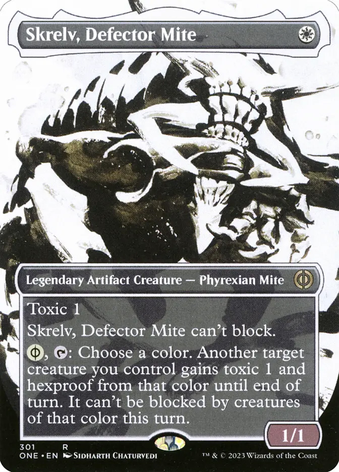 mite cards mtg Phyrexian token Magic | Custom Retro Style Another target creature you control gains toxic 1 and hexproof from that color until end of turn Phyrexian Mite/Phyrexian Mite - Token