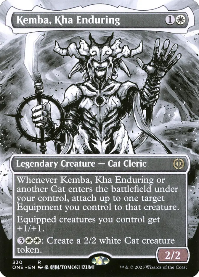 mtg manga cards Secret Lair More Borderless Planeswalkers This drop features art by RIYOU KAMEI Kemba, Kha Enduring | Phyrexia:
