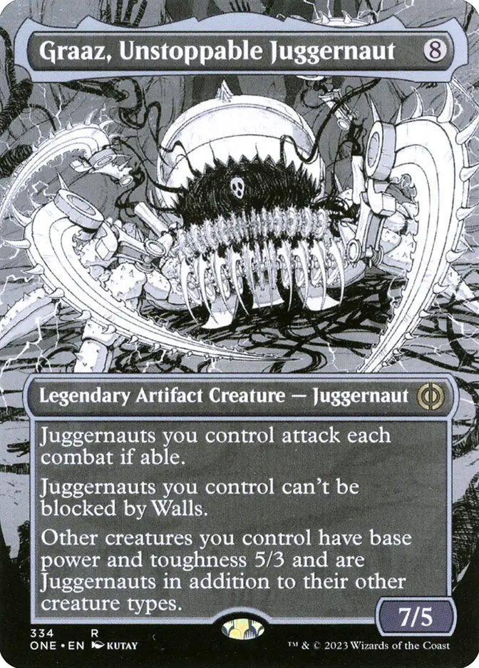 mtg juggernaut cards [Summer Magic / Edgar]  Galaxy Games LLC Mint / near mint condition trading card Graaz, Unstoppable Juggernaut | Phyrexia:
