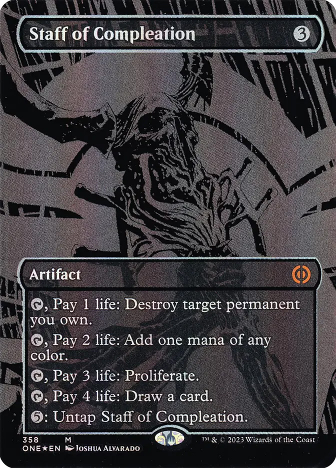 mtg oil cards My art for Mass of Mysteries from Lorwyn Eclipsed was spoiled today. painting on Arches oil paper. #MTGLorwyn #magicthegathering #mtgecl (Artifact Staff of Compleation | Phyrexia: