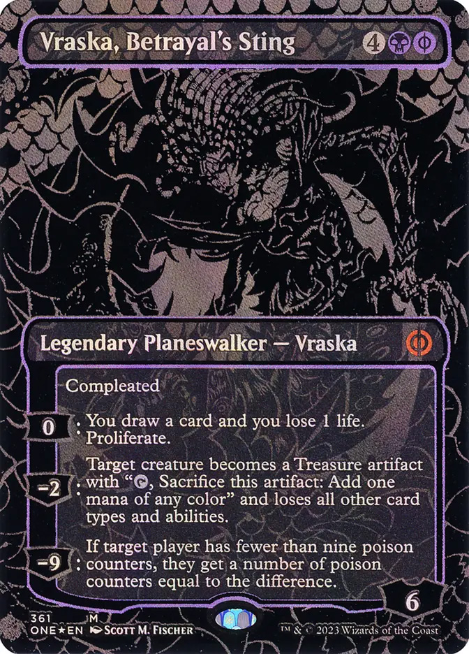 mtg phyrexia all will be one oil slick cards MTG Oil Slick Raised Foil Phyrexia: All Will Be One ONE Basic Lands MINT