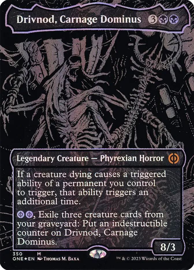 mtg phyrexia all will be one oil slick cards Capricious Hellraiser (Oil Raised Foil) [Phyrexia: O All Will Be One (ONE) #352 Illustrated by Alejandro Mirabal Magic All Will Be One |