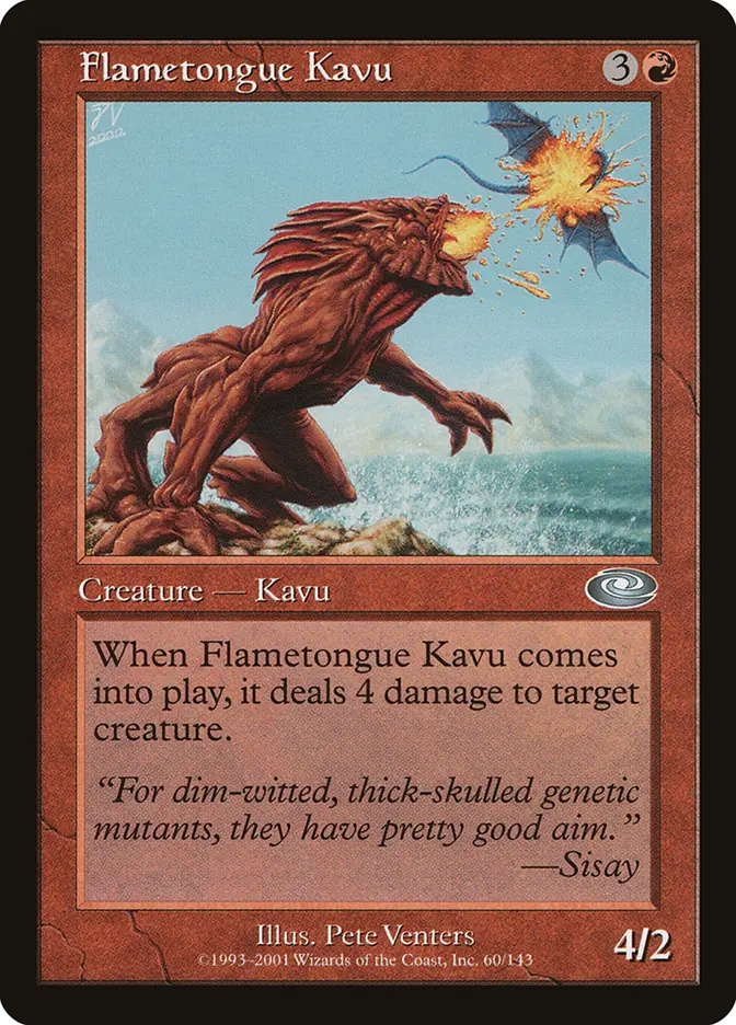 mtg kavu cards Howler | Apocalypse Foil it enters the battlefield with three +1/+1 counters on it and with trample. Kavu Predator | Masters 25