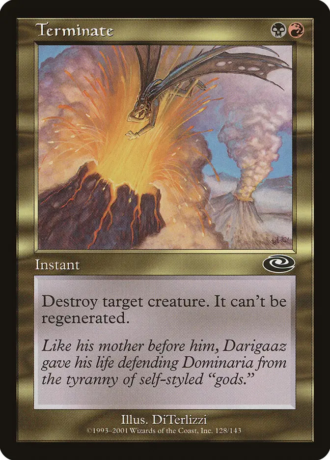 mtg planeshift cards Allied Strategies [Planeshift] These collectible cards represent magic spells and fantastic creatures Terminate [Planeshift] Moderately Played