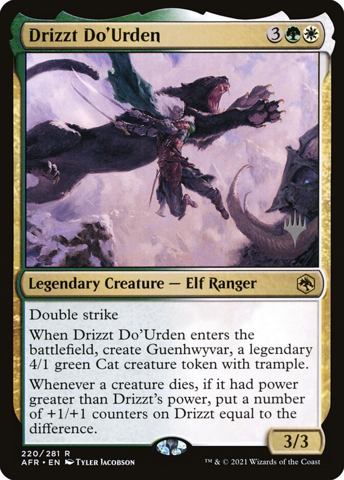 mtg drizzt commander deck Magic: The Gathering Adventures in The Forgotten Realms  Dungeons of Death (White-Blue-Black) : Toys & Games if it had power greater than Drizzts power Drizzt Do'Urden | Promo Pack