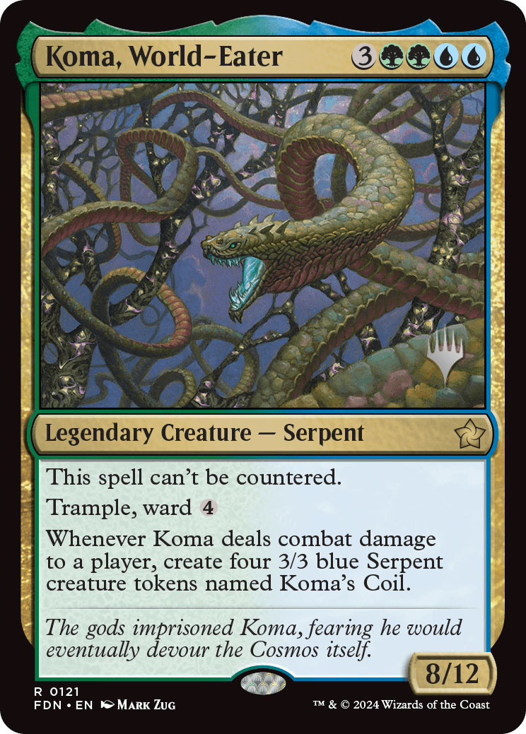 mtg koma world eater commander deck Koma, World-Eater | Promo Pack Foil