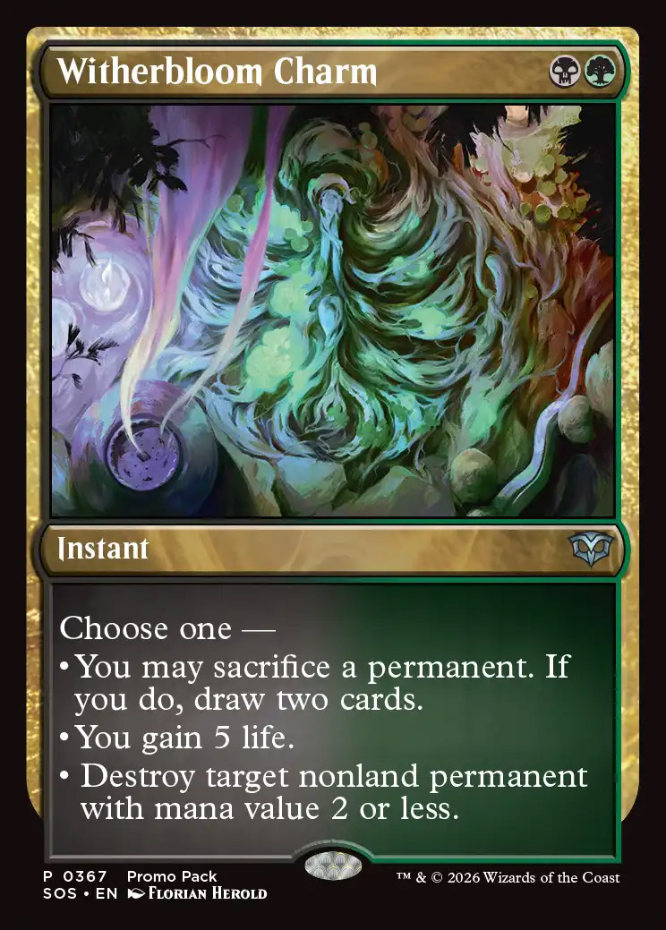 mtg witherbloom cards Witherbloom Charm | Promo Pack
