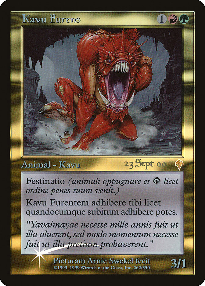 mtg kavu cards Pygmy | Planeshift Foil it enters the battlefield with three +1/+1 counters on it and with trample. Kavu Titan