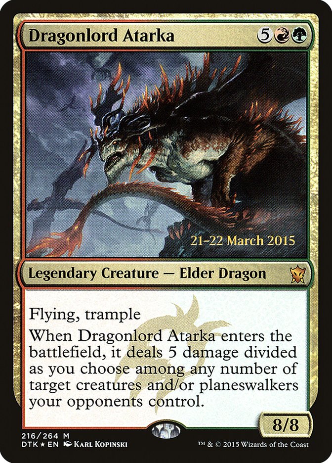 MTG 龍王 アタルカ Dragonlord Atarka 30周年 未開封 Dragonlord Atarka (Prerelease) (Dragons of Tarkir) | Promo
