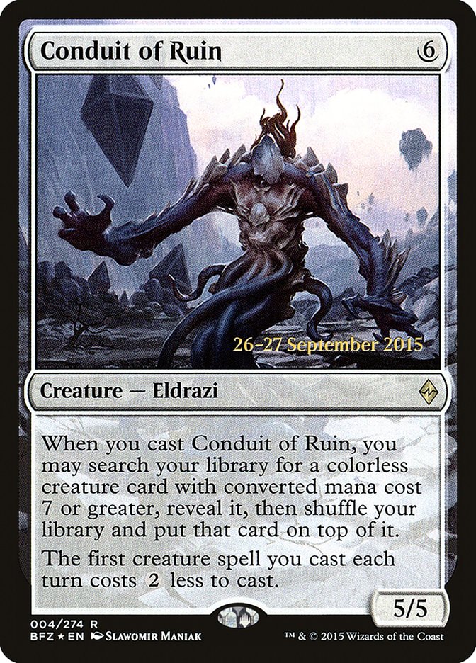 Conduit Of Ruin  MTG French Edition  Lightly Played Magic The Gathering  Card A Throne Of Ruin