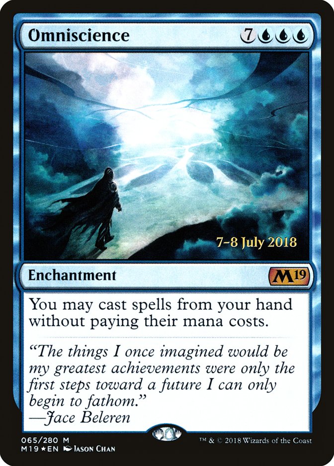 omniscience mtg card kingdom Search Results You may cast spells from your hand without paying their mana costs. Omniscience | Wilds of Eldraine