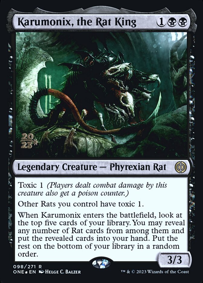 mtg karumonix the rat king commander deck Rats - Karumonix, - EDH All Will Be One (ONE) #307 Illustrated by Flavio Girn Magic Karumonix, the Rat King -