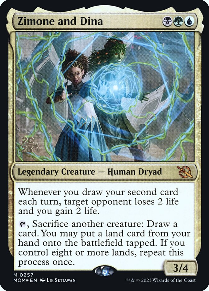 mtg whenever you play a land draw a card Zimone and Dina Landfall Sacrifice Card Draw Magic MTG Commander Deck –  CommanderComplete