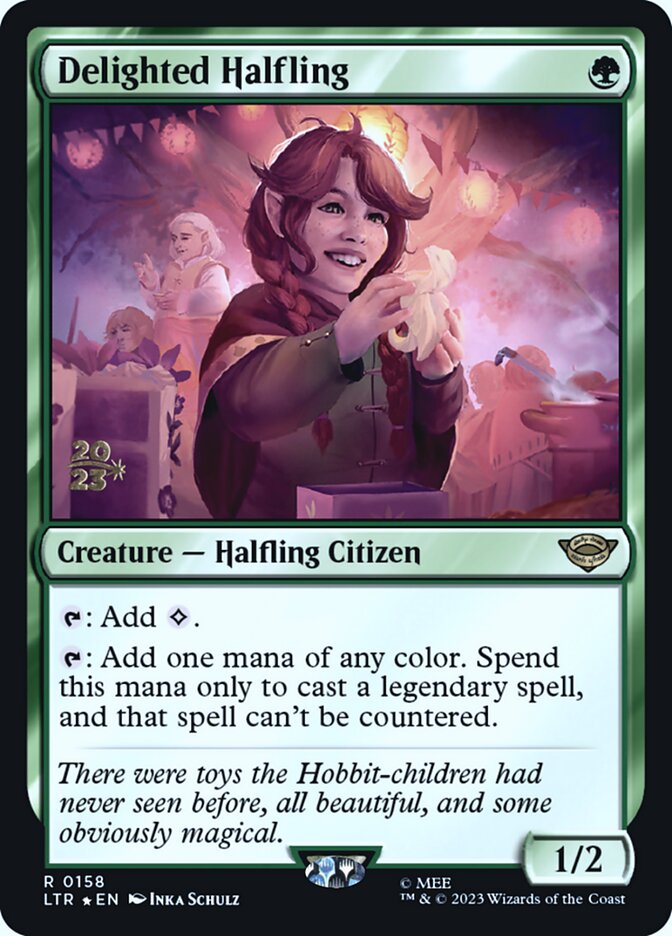 mtg halfling cards Delighted Halfling (Borderless)