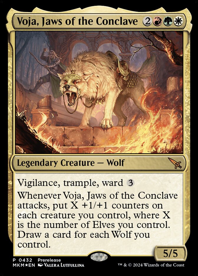 Magic the Gathering Murders at Karlov Manor Mythic Rare Voja, Jaws of the Conclave #432 [Promo FOIL]