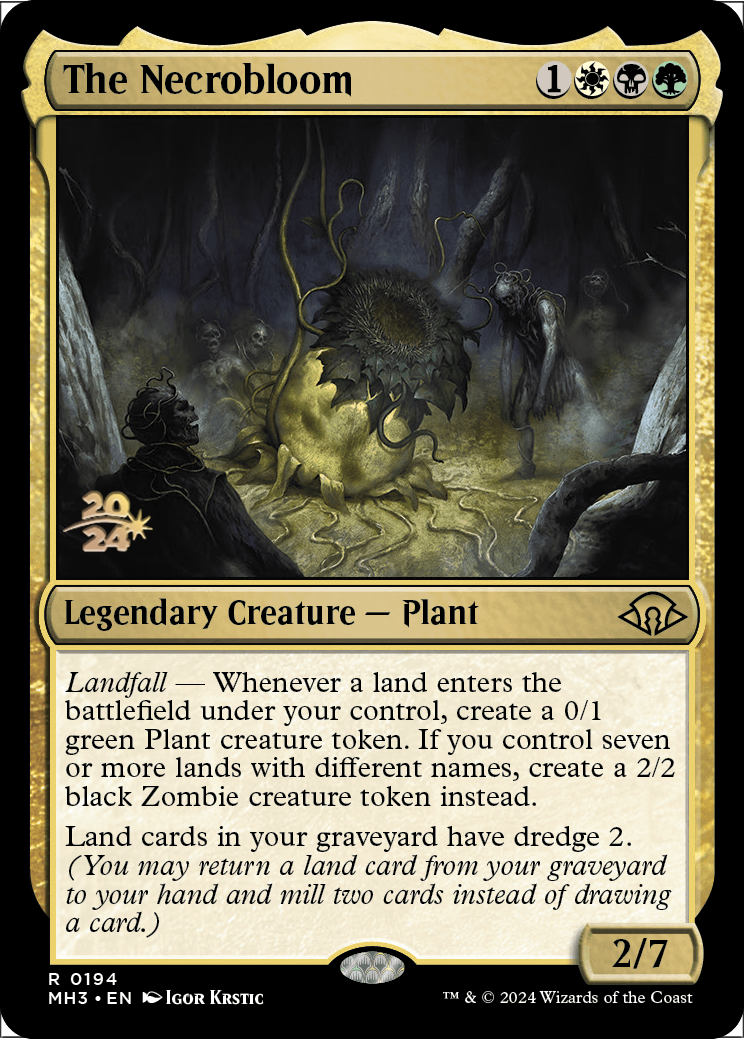mtg the necrobloom commander deck | Promotional Card of the Day -