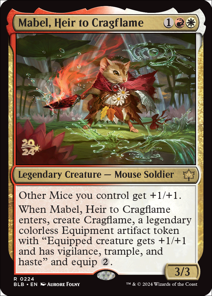 mabel mtg card MTG Mabel, Heir to Cragflame Bloomburrow 0224 Foil Rare