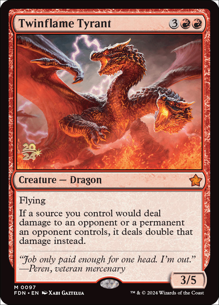A56 欲深きドラゴン/Covetous Dragon Foil signed Twinflame Tyrant | Promotional | Card Kingdom