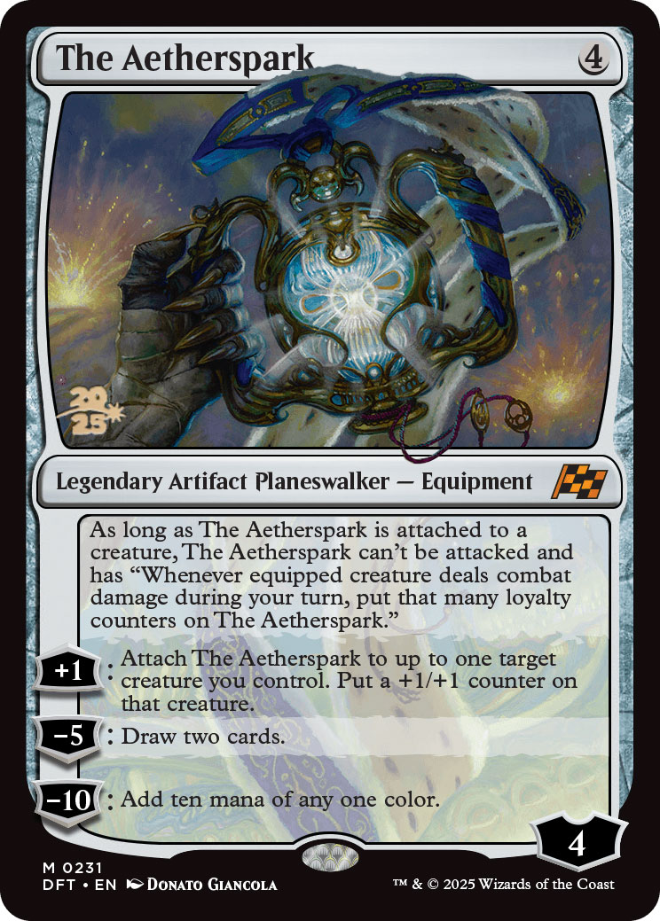 the aetherspark mtg card This miscut of from magic the gatherings aetherdrift set is crazy! And all that to be in a serialized version of the is crazy. #mtg #magicthegathering #magic #commander #edh Add ten mana of any one color. Aetherspark - MTG Wiki