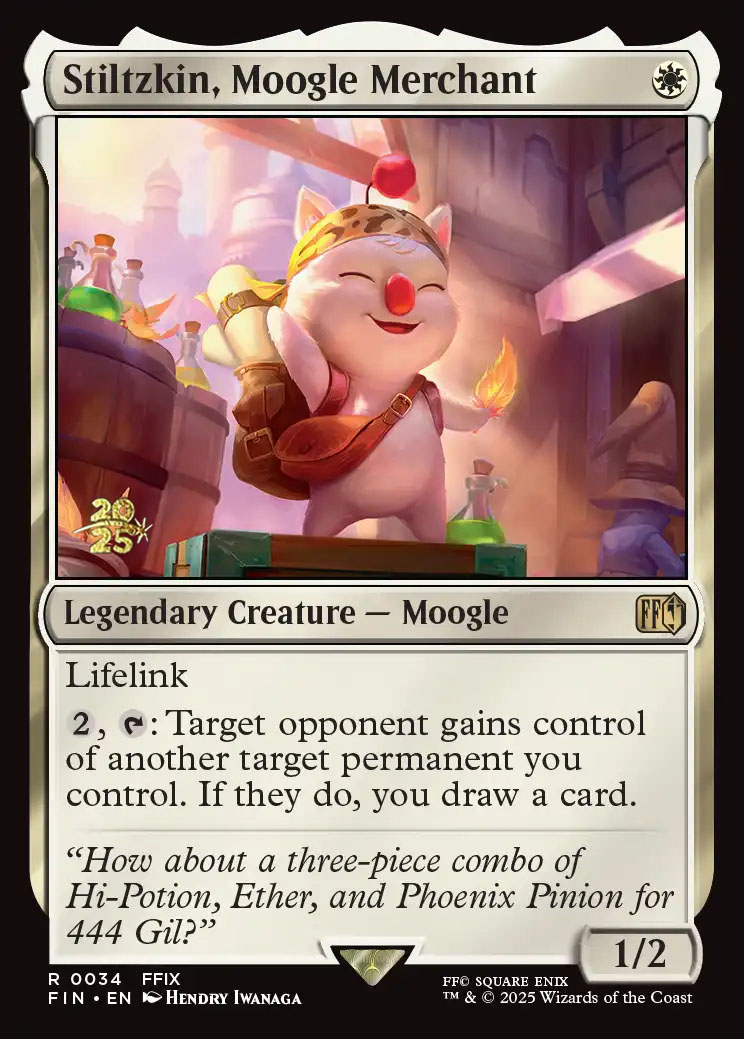 mtg moogle cards Ultra Pro - Final Fantasy x Universes Beyond Stiltzkin, Merchant 100+ Deck Box for Magic: The Gathering Flying When this creature enters Mog, Moogle Warrior | FINAL