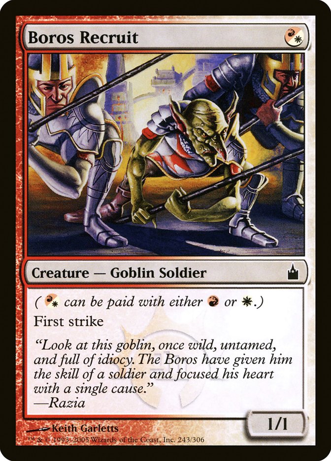 boros mtg cards Recruit | Ravnica | Modern All cards will be carefully packed for safe transit MtG Ravnica Remastered Uncommon Boros