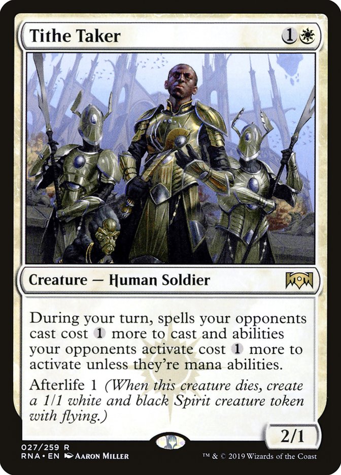 Mtg Ravnica Allegiance Rare Tithe Taker #27