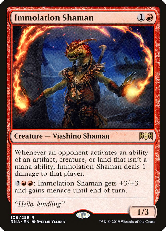 Immolation Shaman | Ravnica Allegiance | Modern | Card Kingdom