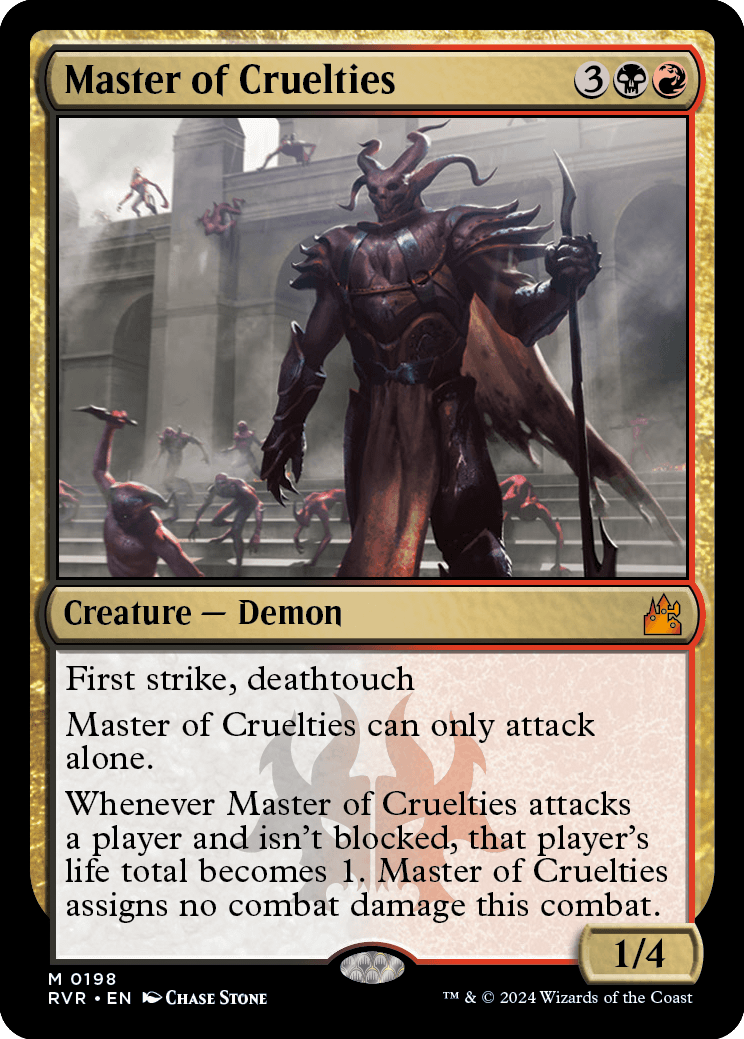 Magic the Gathering Ravnica Remastered Mythic Rare Master of Cruelties #373 [Retro Frame]