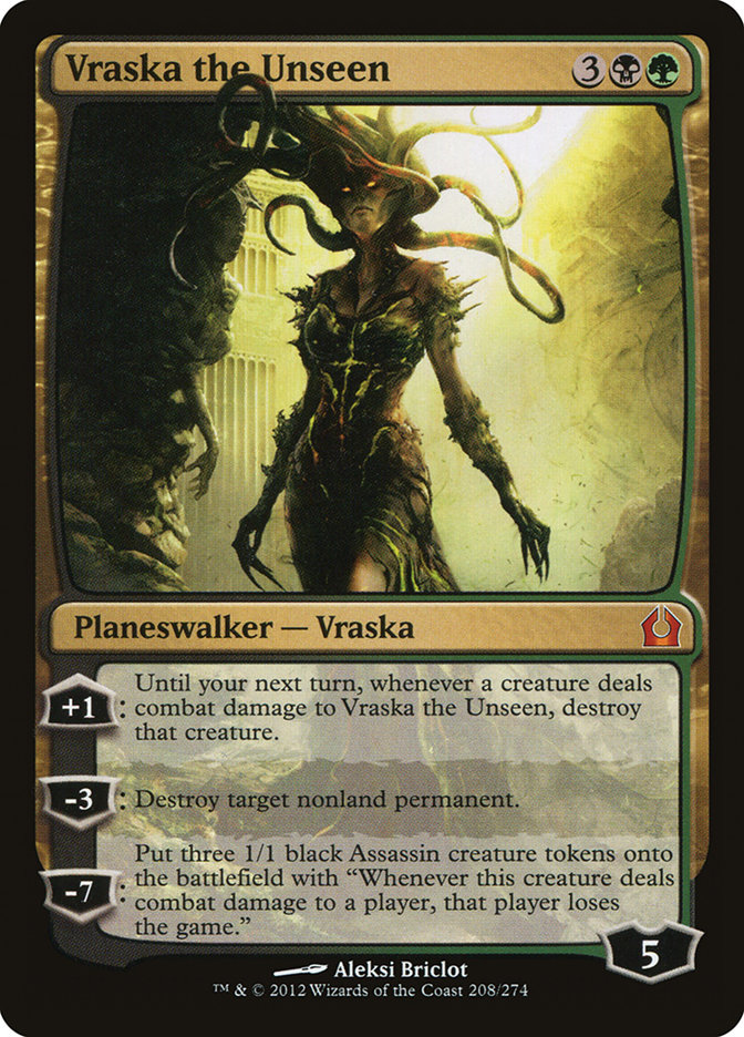 MtG Return to Ravnica Mythic Rare Foil Vraska the Unseen #208