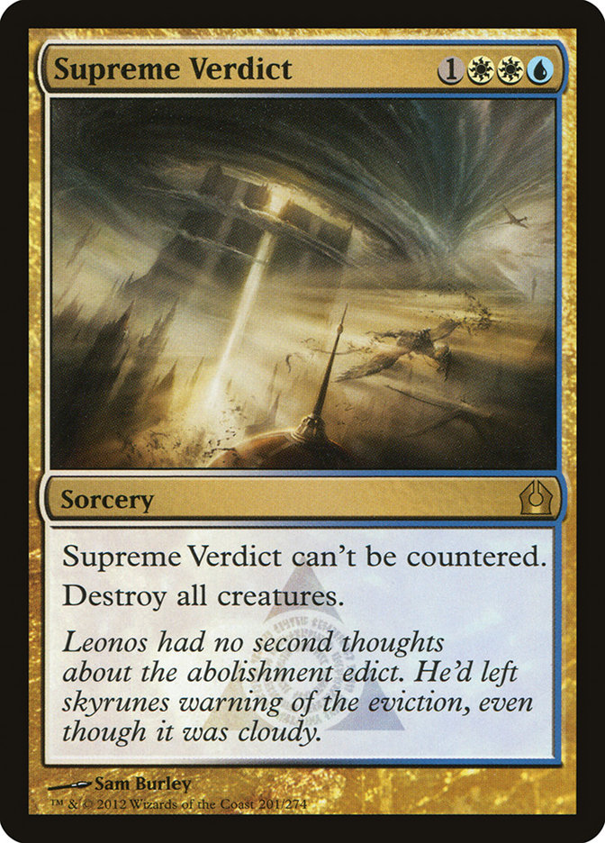 Mtg Return to Ravnica Rare Supreme Verdict #201