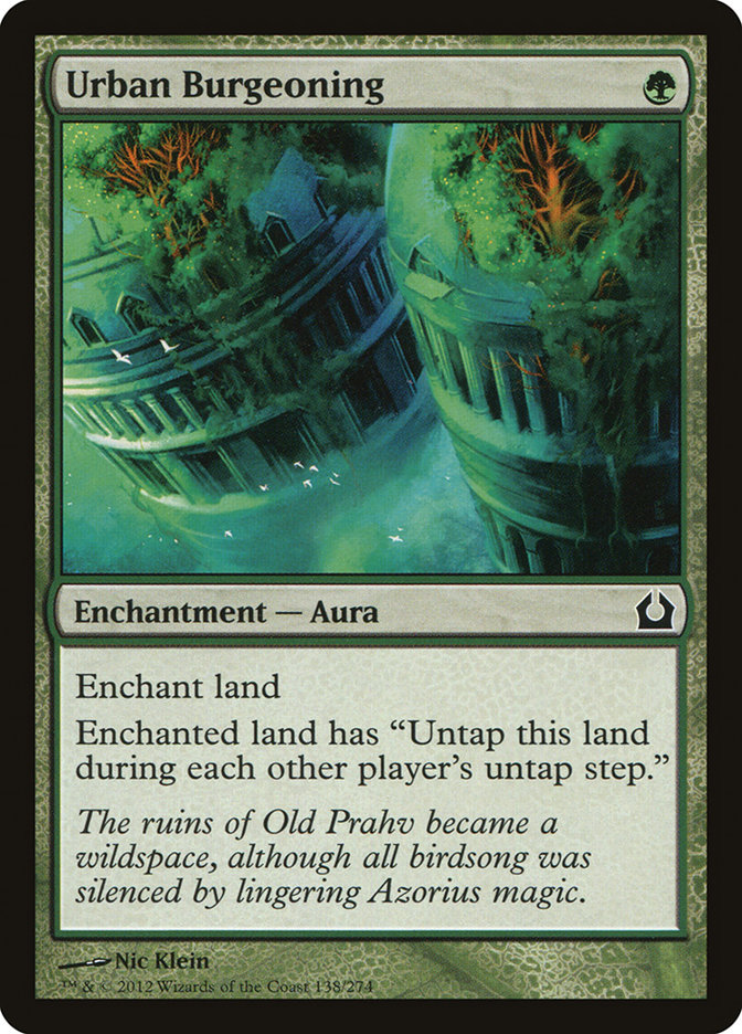 mtg cards like burgeoning Whenever an opponent plays a land Urban Burgeoning | Return to