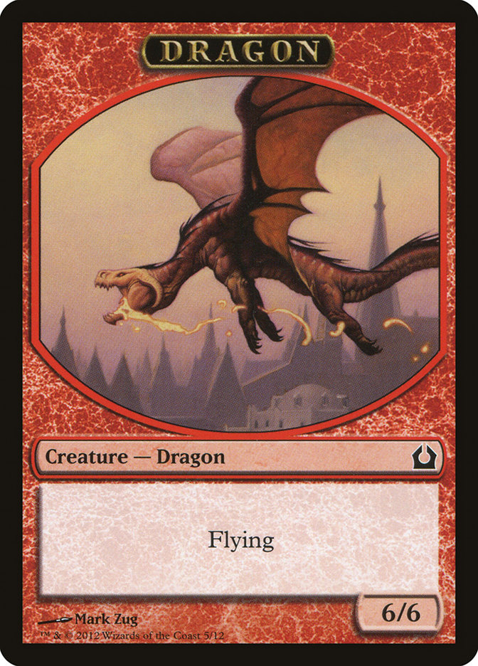 mtg cards that make dragon tokens Token (5/5) by Drew Tucker Outlaws of Thunder Junction Commander Tokens Type Dragon Token | Return to