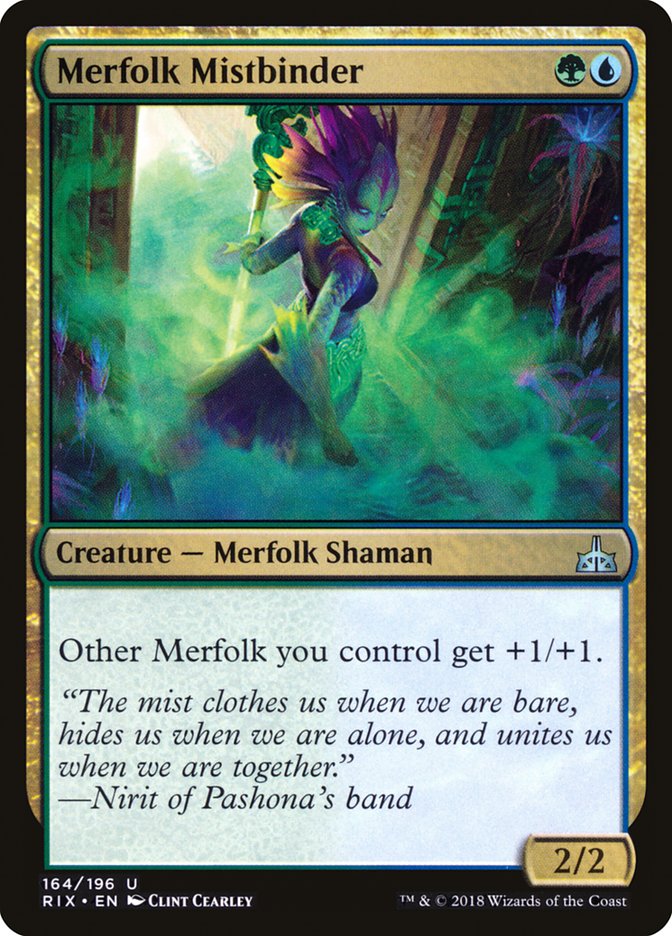 Merfolk Mistbinder [Rivals of Ixalan] Damaged