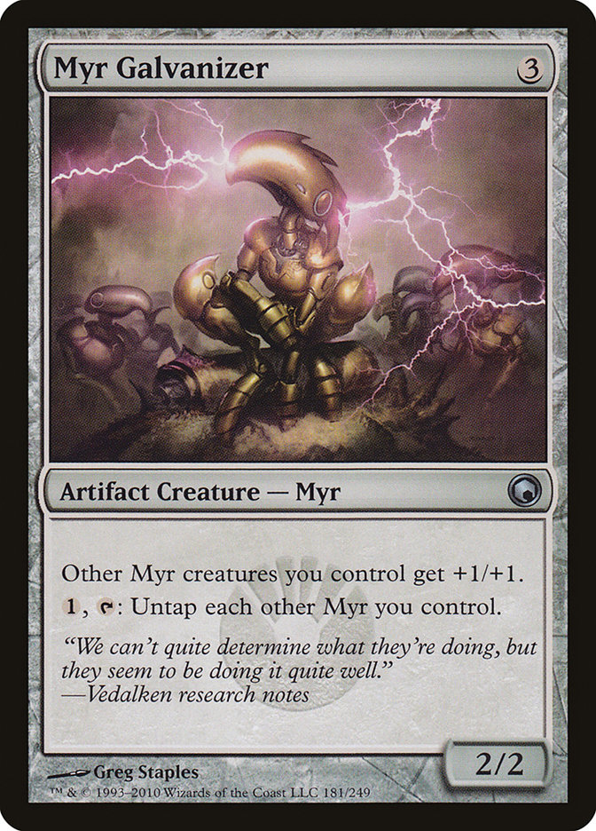 MYR GALVANIZER – Scars Of Mirrodin, MTG, Near Mint, Magic The Gathering Single