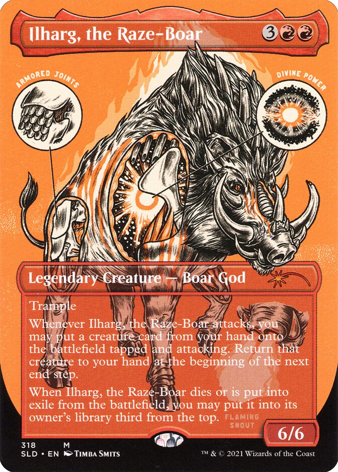 mtg boar cards Ilharg, the Raze-Boar MTG - Ravnica Remastered #429 (English)
