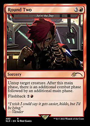 mtg card of the day Dragons - Commander: Kaldheim Tales of Middle Seize the Day | Secret