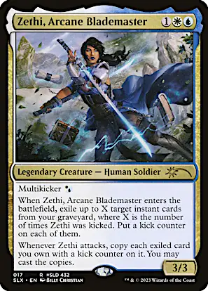 mtg arcane card Magic the Gathering, Secret Lair: Secret Lair x Marvel: Signet Monster Games each portraying an iconic location from throughout Piltover and Zaun Zethi, Arcane Blademaster