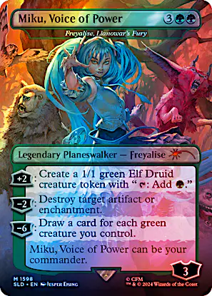all miku mtg cards Proxy (narci Fabeled Singer) The Gathering set Secret Lair Drop. Hatsune Miku is On the